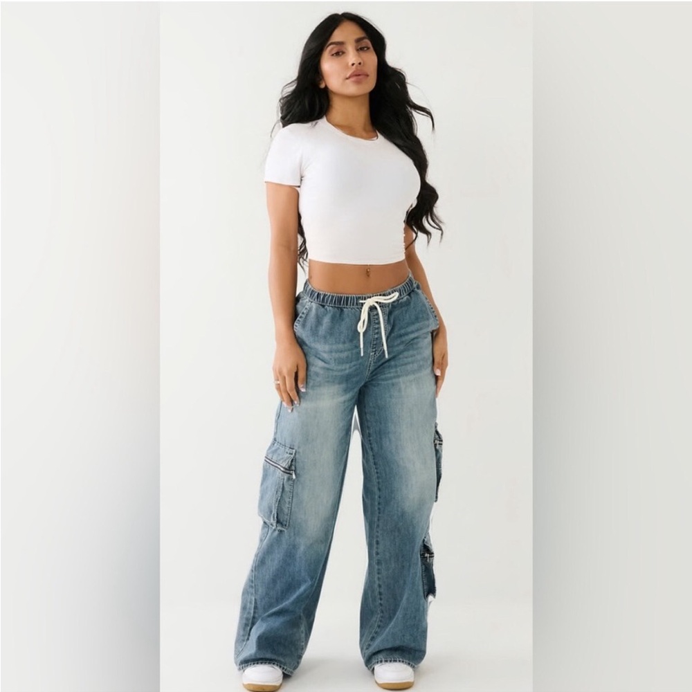 True religion JESSIE BIG T SUPER BAGGY CARGO SIZE 26 Never Worn